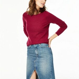 $189 Charter Club 100% Cashmere Wool Crew Neck Sweater Magenta Luxe Berry XL NEW